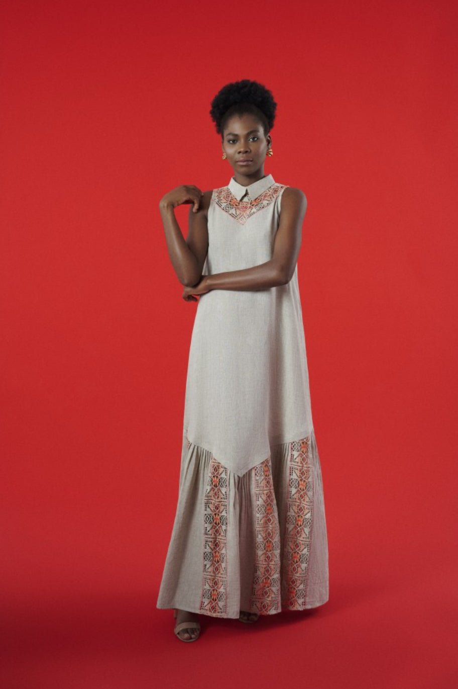 PEC 204503-BE DRESS - PEARL COLLECTION - MIRA Y MANO