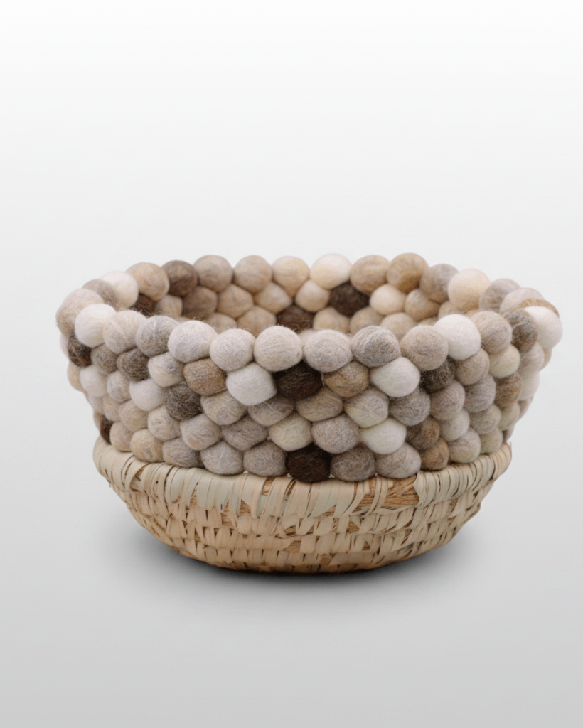 BEIGE LARGE BASKET - PTI - MIRA Y MANO