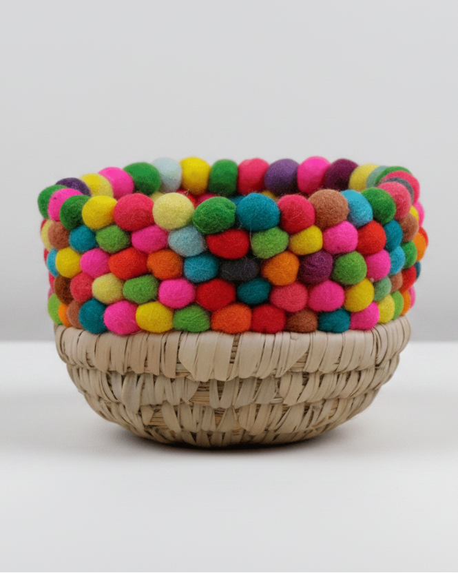 MULTICOLOR MEDIUM BASKET - PTI - MIRA Y MANO