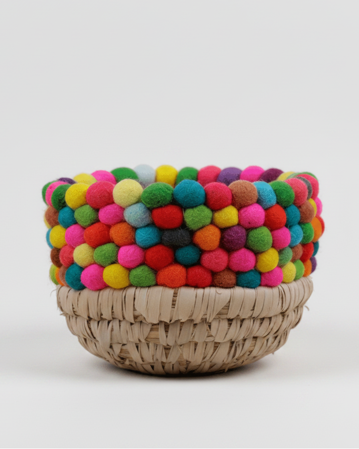 MULTICOLOR SMALL BASKET - PTI - MIRA Y MANO