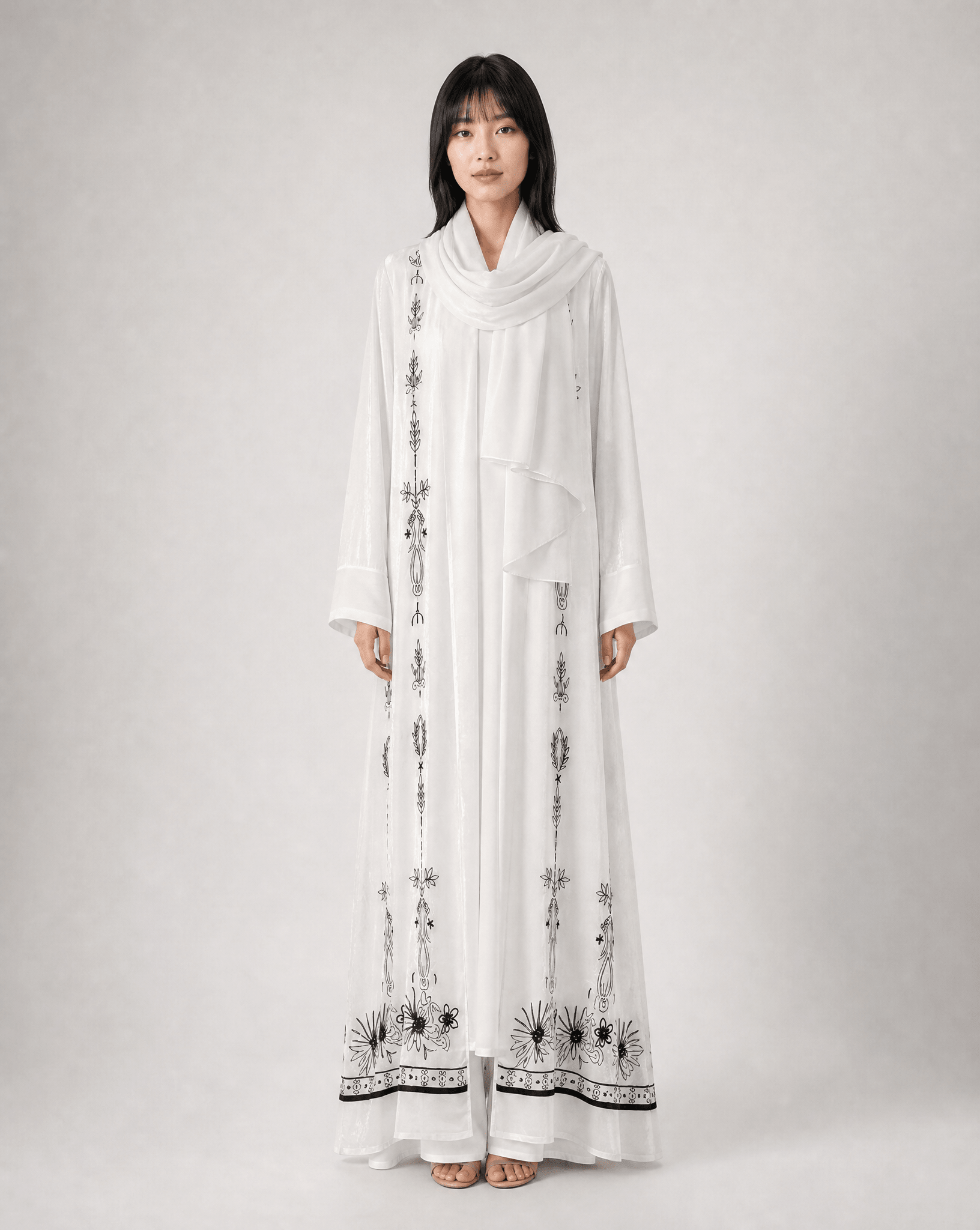 ME16 ABAYA - QATARIA ABAYA - MIRA Y MANO