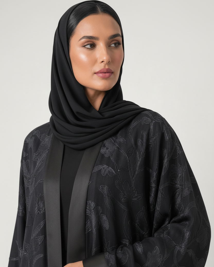 MQE10 ABAYA - QATARIA ABAYA - MIRA Y MANO