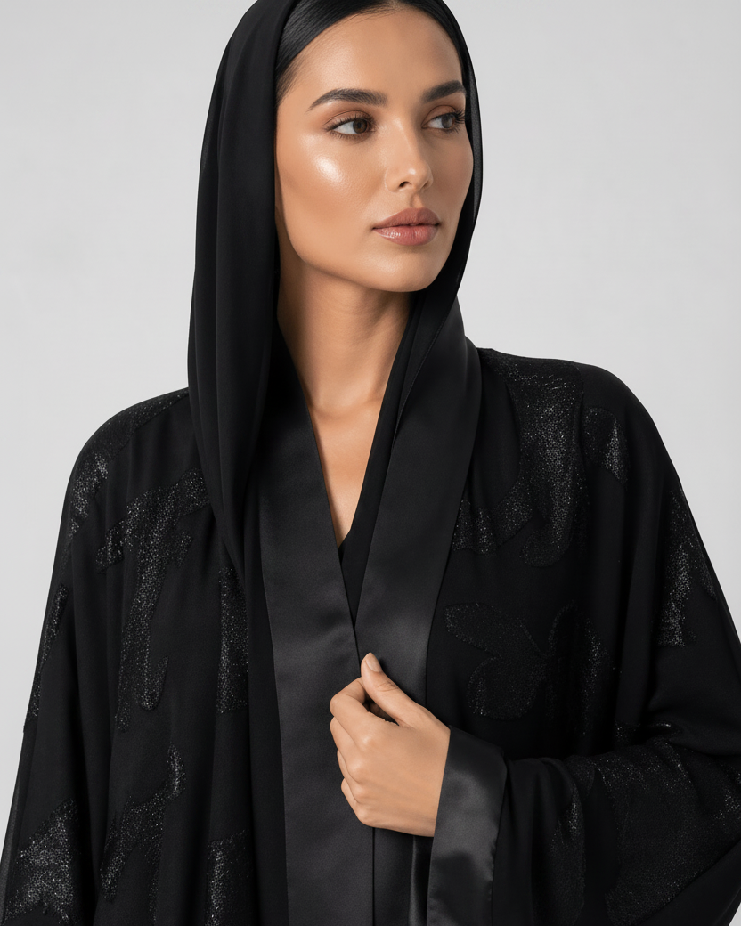 MQE14 ABAYA - QATARIA ABAYA - MIRA Y MANO