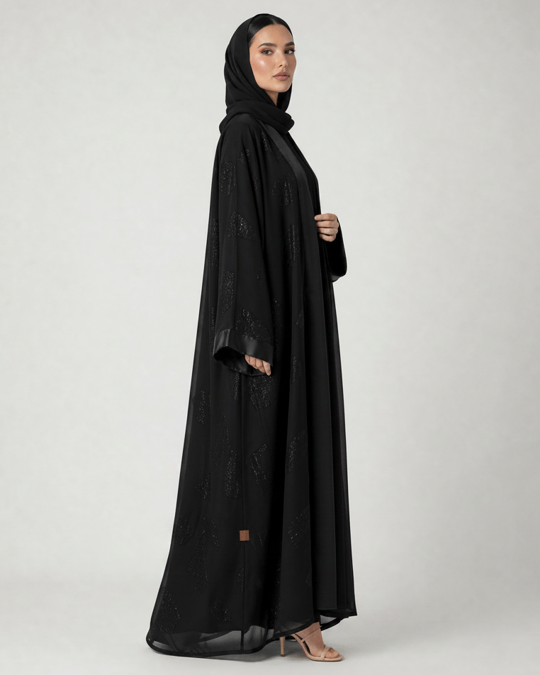 MQE14 ABAYA - QATARIA ABAYA - MIRA Y MANO