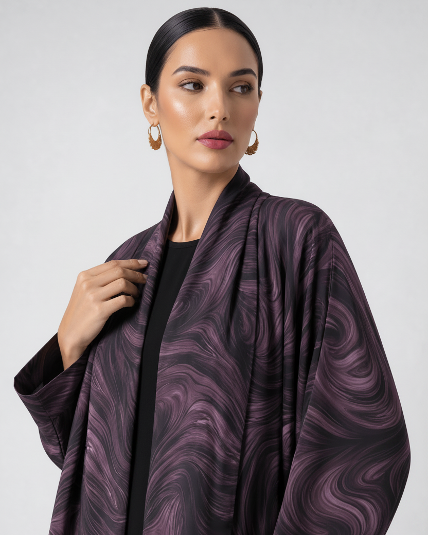MQE21 ABAYA - QATARIA ABAYA - MIRA Y MANO