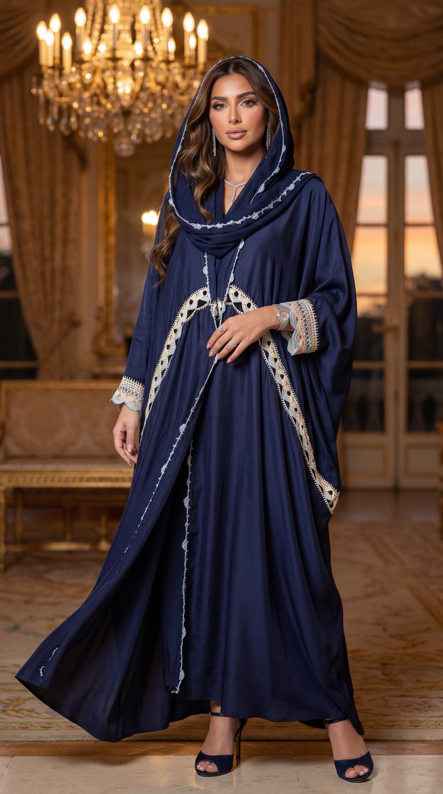 MQR09 ABAYA - QATARIA ABAYA - MIRA Y MANO