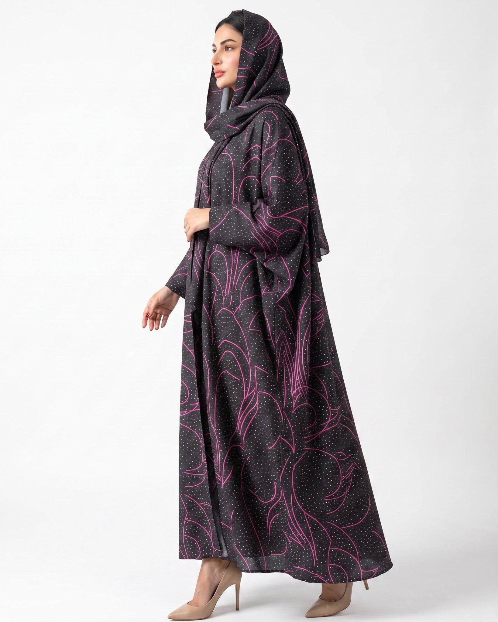 QA03 ABAYA - QATARIA ABAYA - MIRA Y MANO