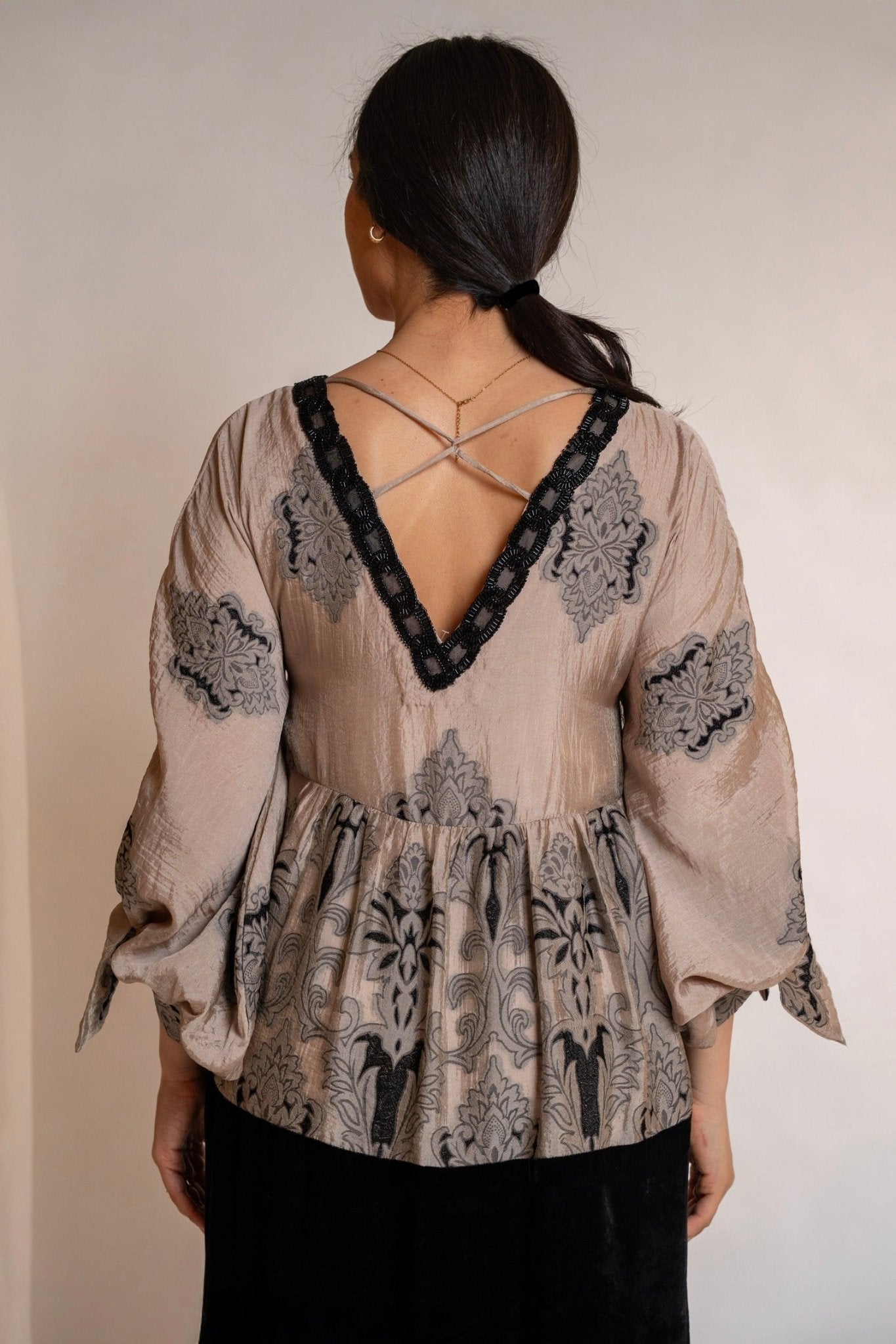 FW25R140 - BB - DR KAFTAN - RIBBON - MIRA Y MANO