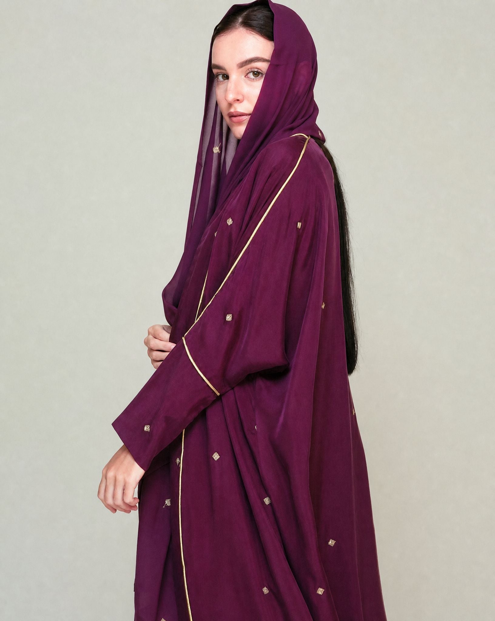 FW26R016-PR RIBBON ABAYA - RIBBON - MIRA Y MANO