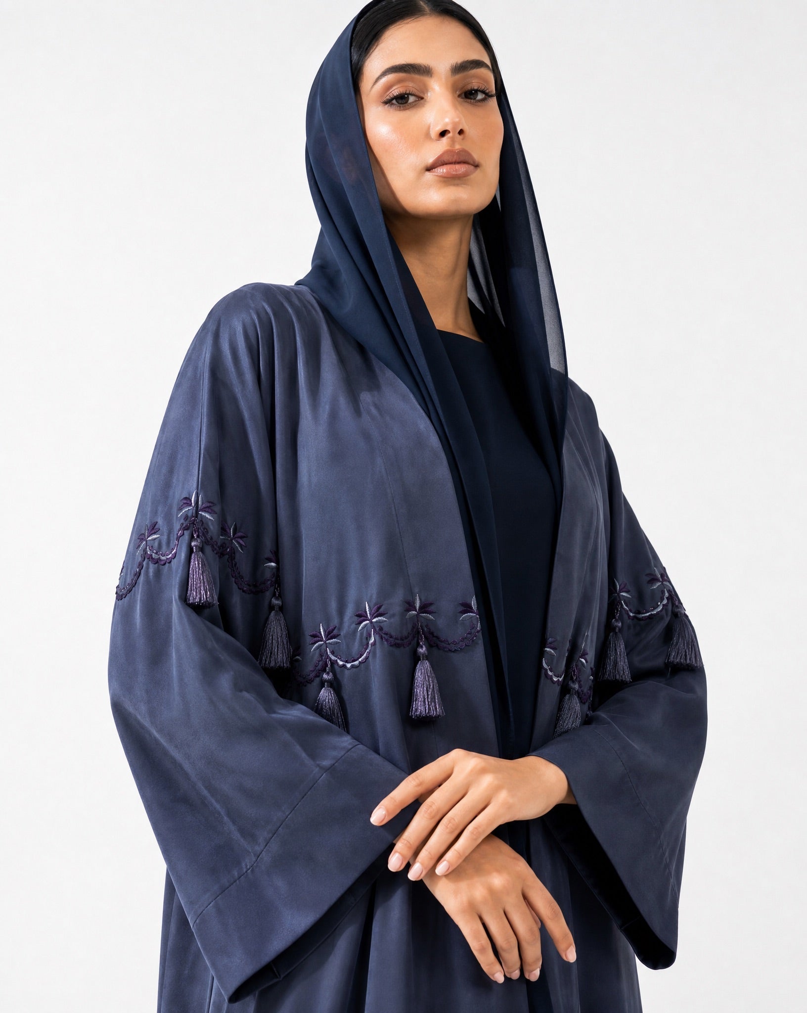 DB - Dark Blue Abaya - SASH - MIRA Y MANO