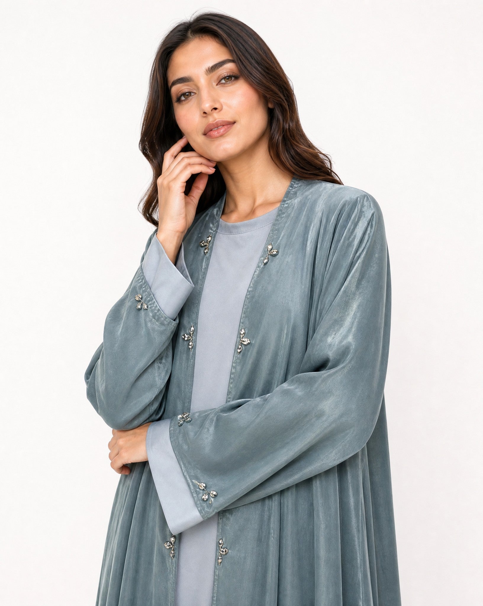 LN-560 ABAYA SET - SHATHR - MIRA Y MANO