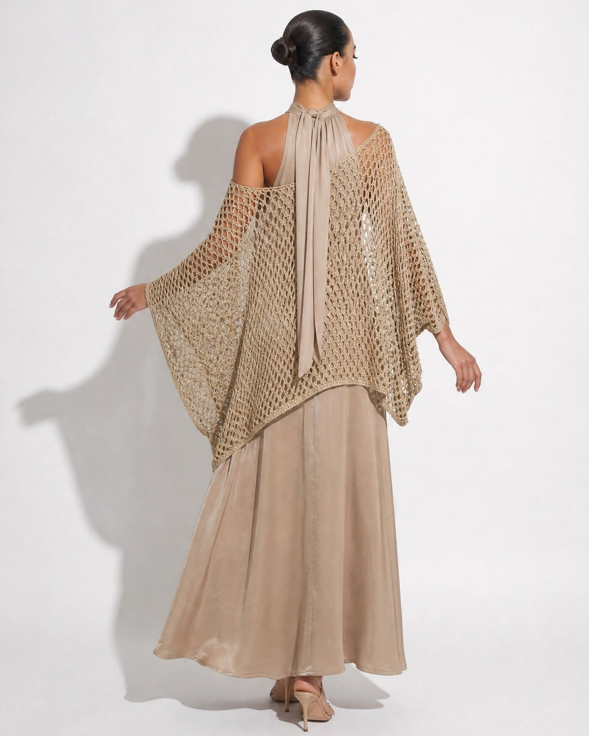SS25 SLK 0010-GD – Gold Silk Dress – Product image 8