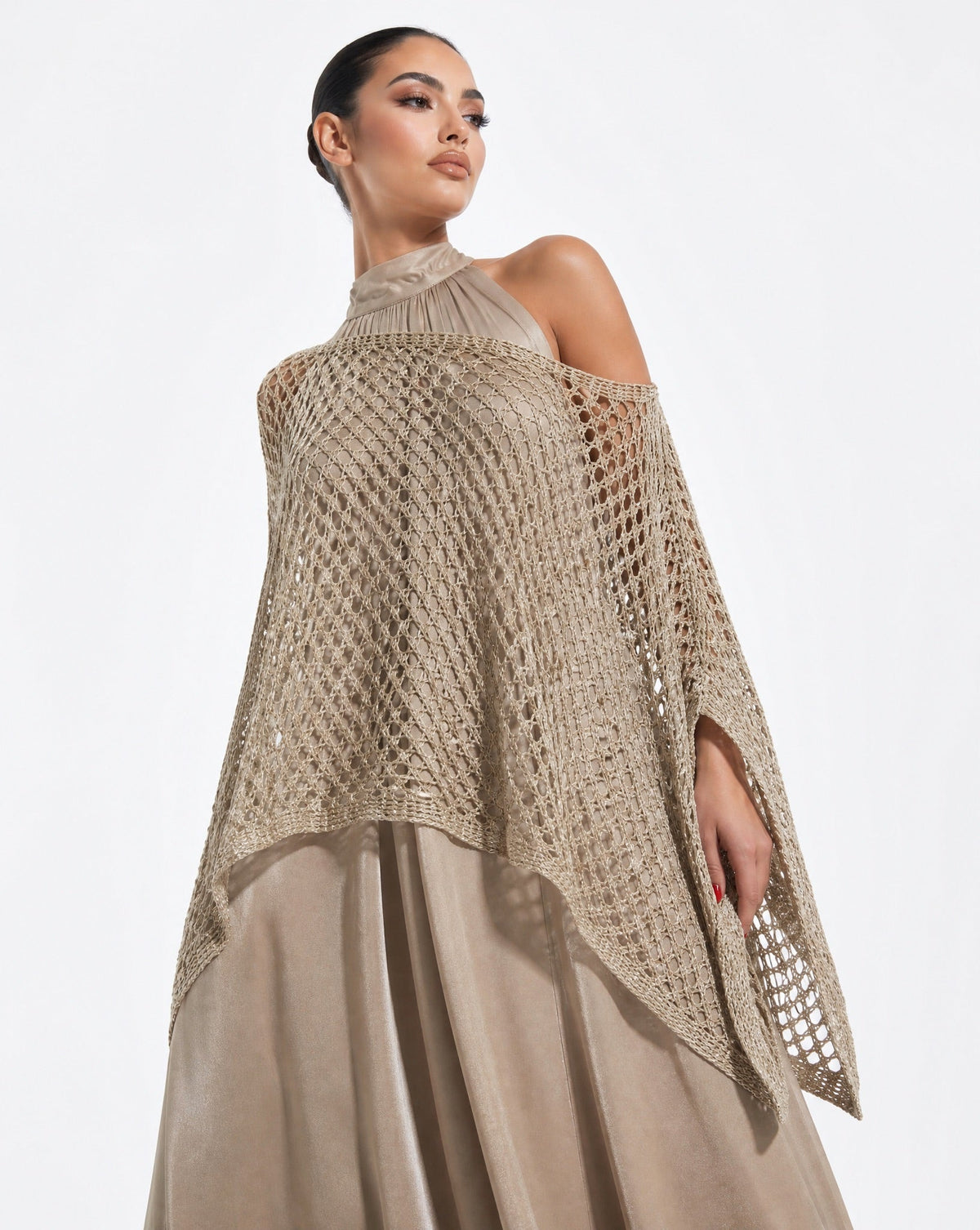 SS25 SLK 0010-GD – Gold Silk Dress – Product image 4