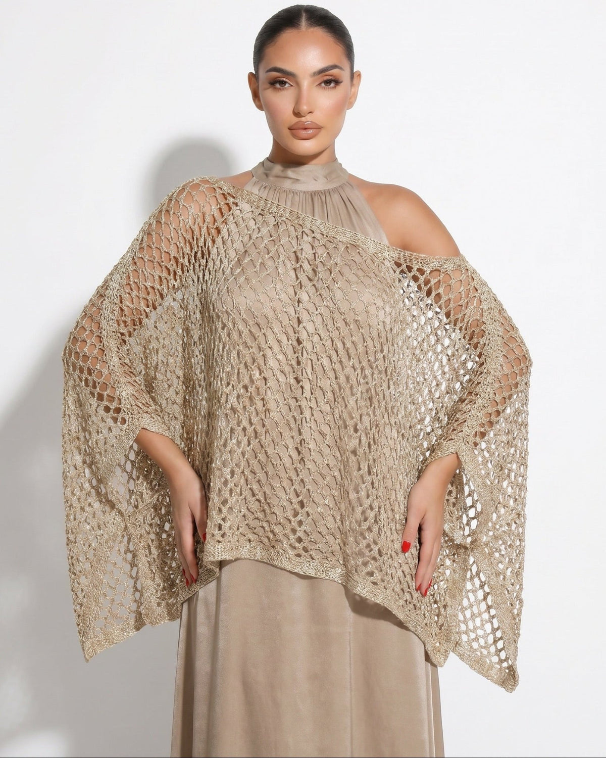 SS25 SLK 0010-GD – Gold Silk Dress – Product image 2