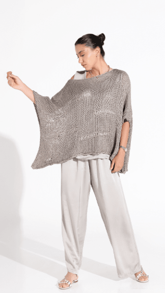 SS25 SLK 0015 - GR TOP & PANT - SILKERA - MIRA Y MANO