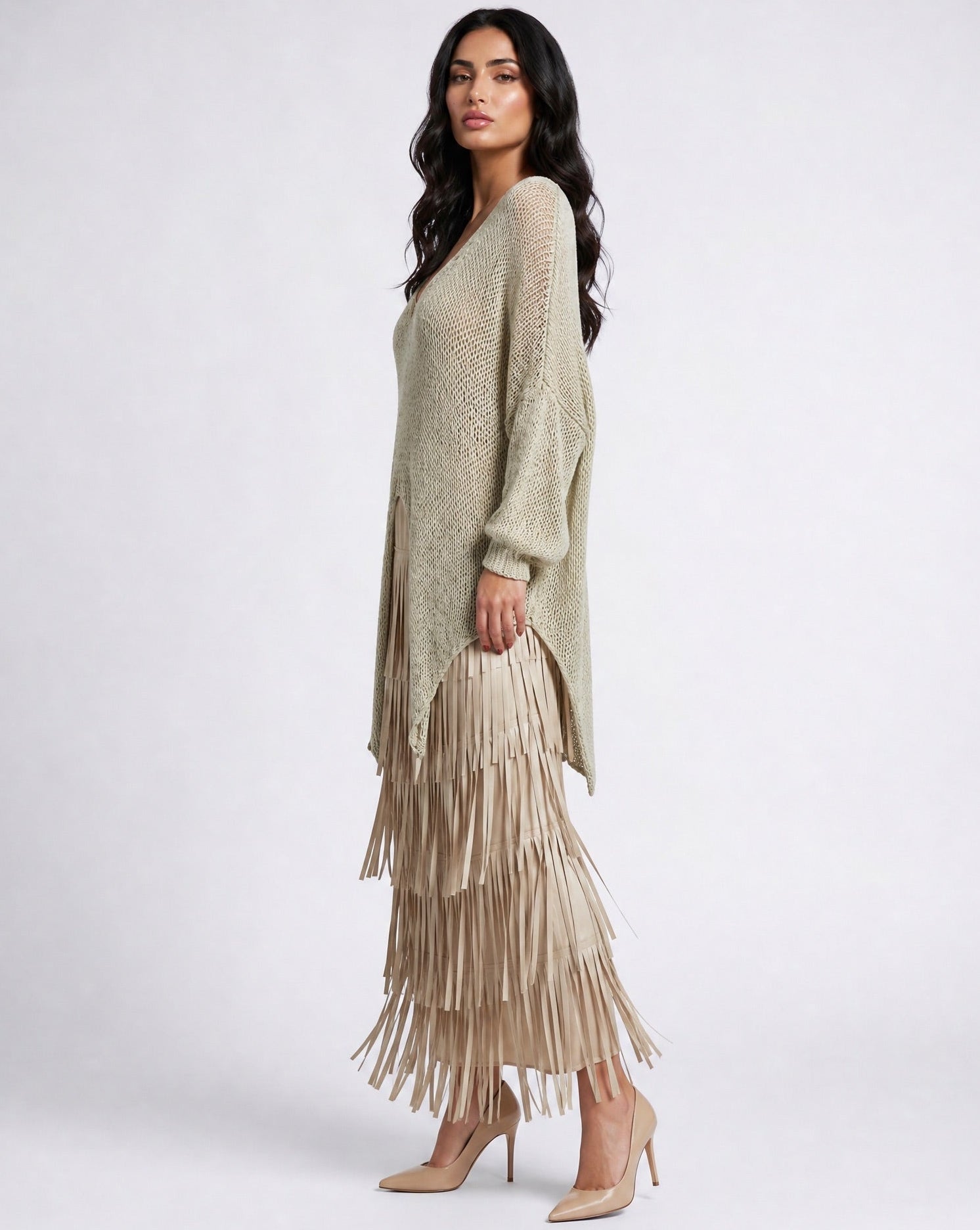 SS26 SLK 001 - BG TOP & SKIRT - SILKERA - MIRA Y MANO