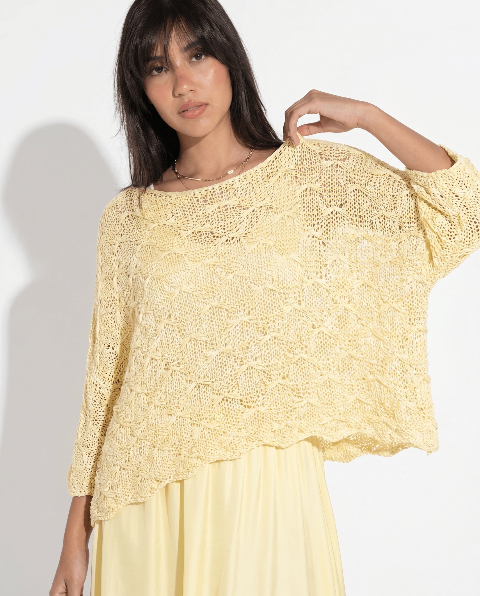 SS26 SLK 004-YL TOP & SKIRT - SILKERA - MIRA Y MANO