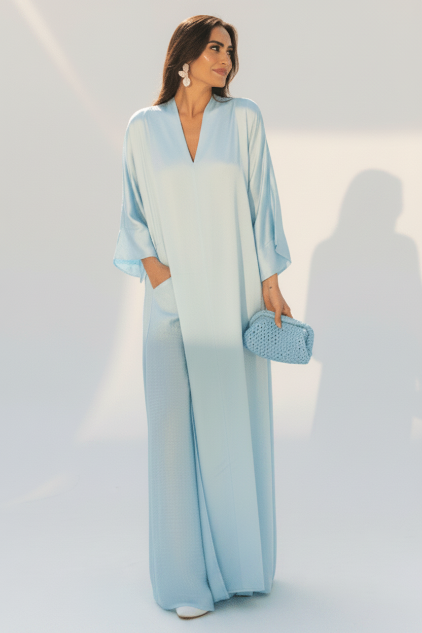 SS26 SLK 005-BL TOP & PANT - SILKERA - MIRA Y MANO