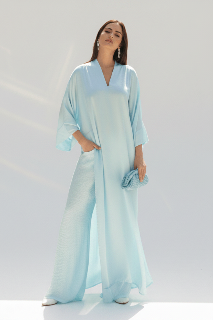 SS26 SLK 005-BL TOP & PANT - SILKERA - MIRA Y MANO