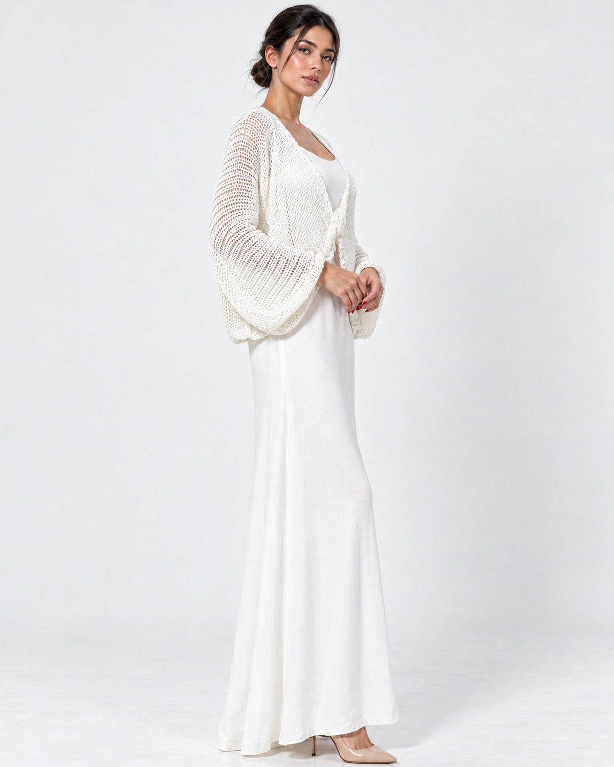 SS26 SLK 009-WH - White Silk Dress - SILKERA - MIRA Y MANO