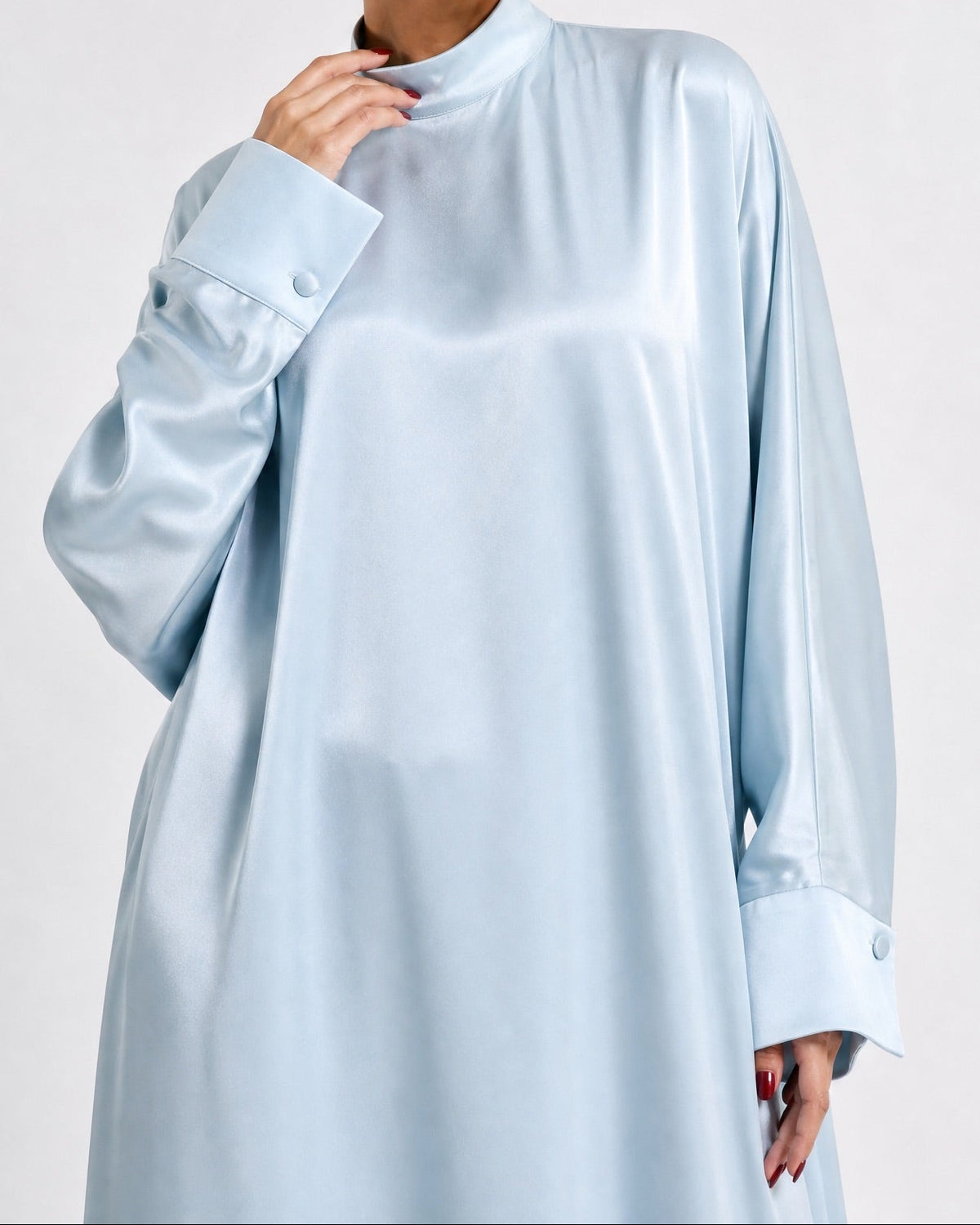 SS26 SLK 010-BL – Blue Silk Dress - SILKERA - MIRA Y MANO