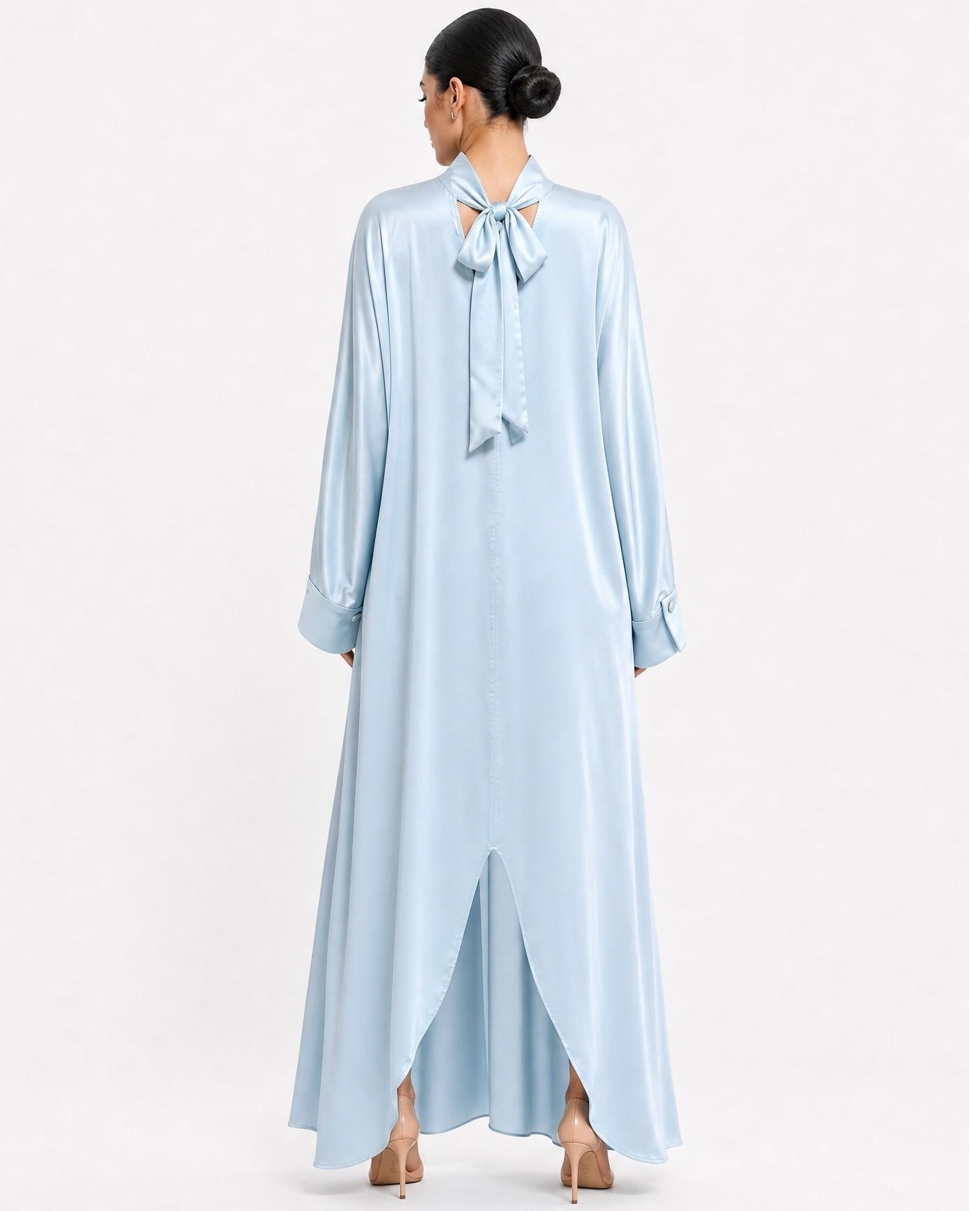 SS26 SLK 010-BL – Blue Silk Dress - SILKERA - MIRA Y MANO
