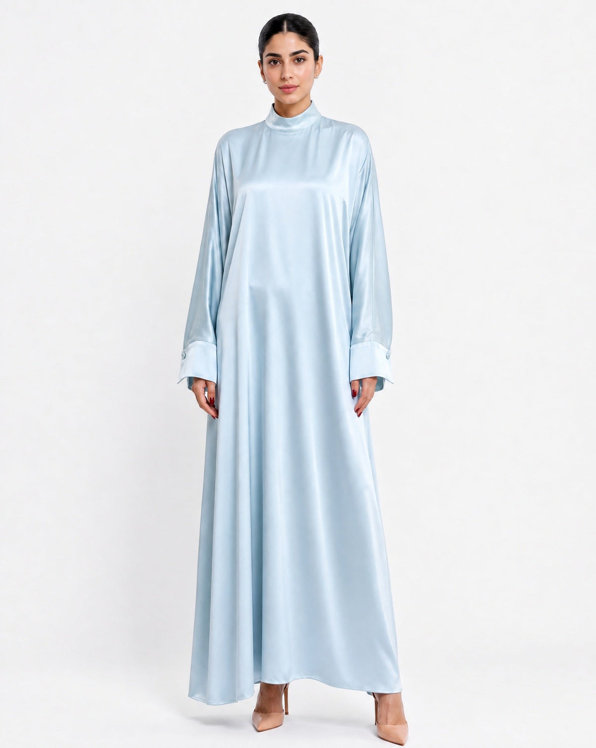 SS26 SLK 010 – Blue Silk Dress - SILKERA - MIRA Y MANO