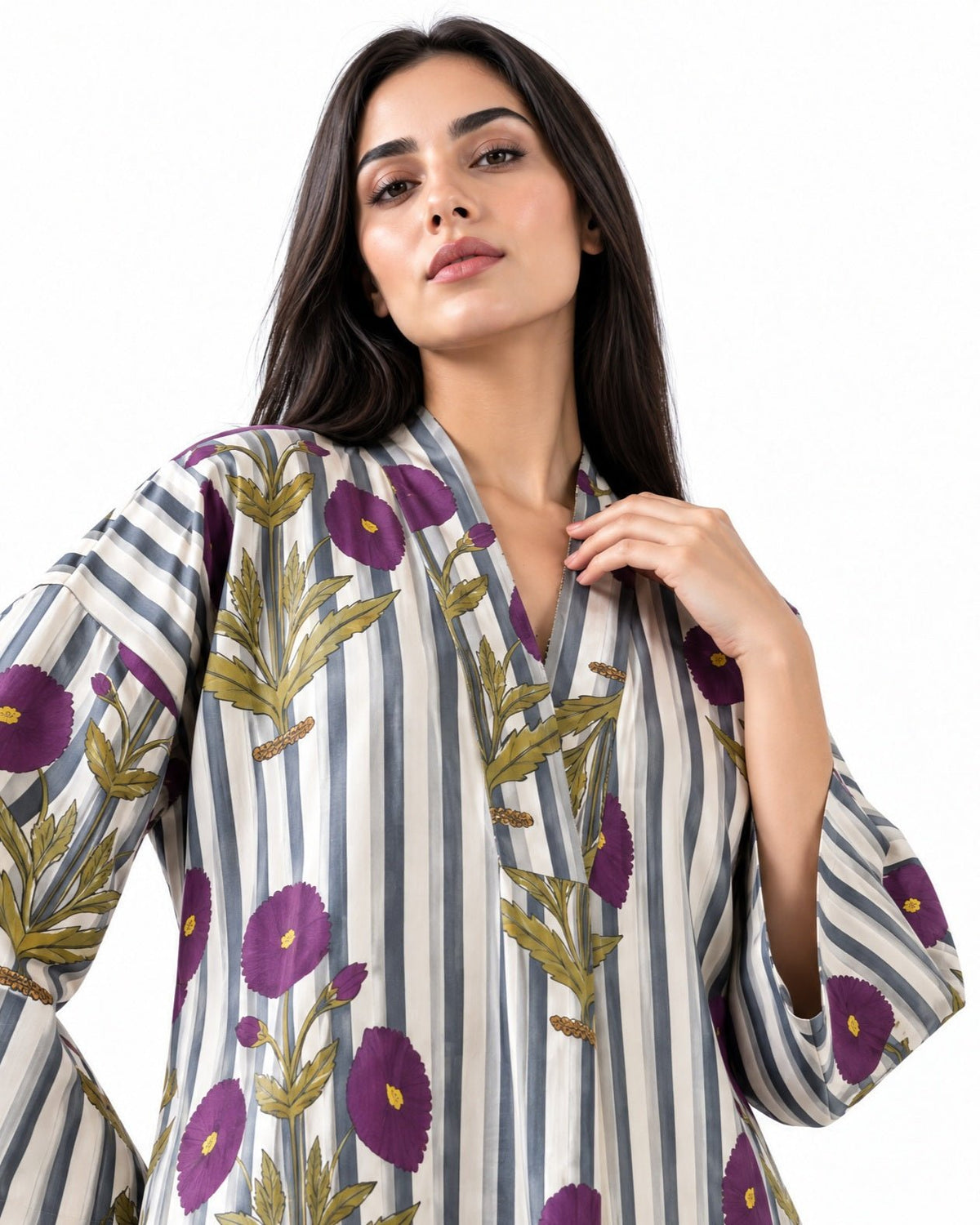 COLETTE - Printed Cotton Kaftan - SR BY SONALI RAMAN - MIRA Y MANO