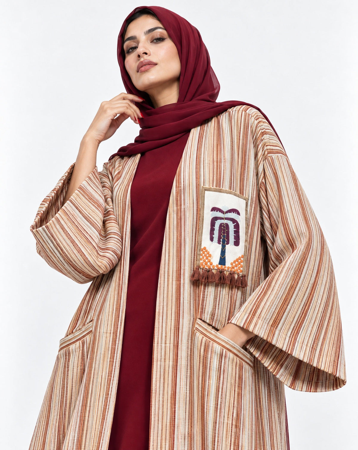 SAMARA-BE - Printed Cotton Mix Abaya - SR BY SONALI RAMAN - MIRA Y MANO