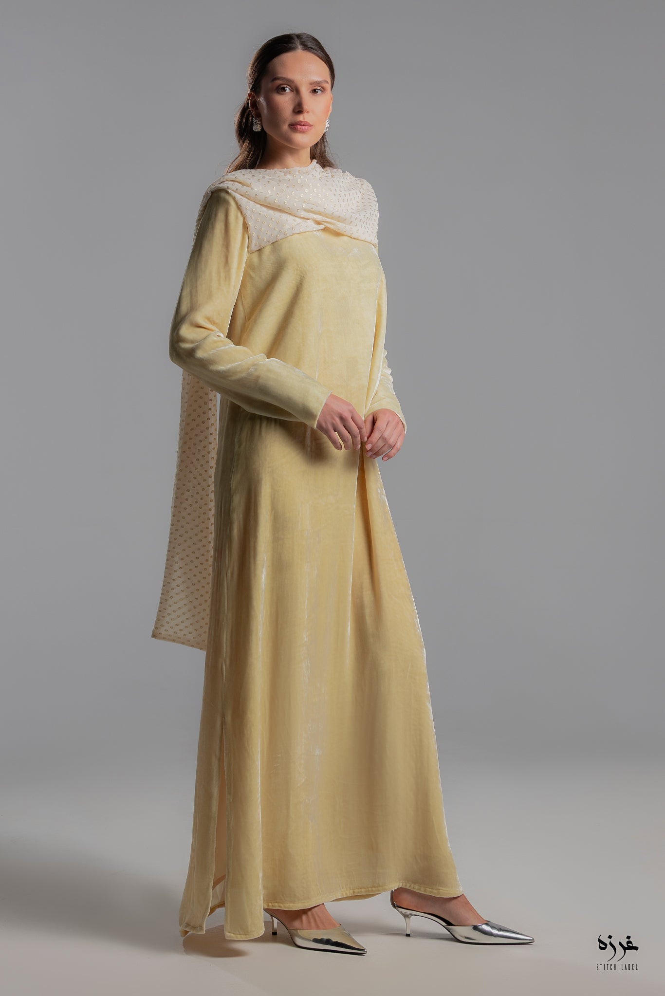 AW25STIT653 DRESS - STITCH LABEL - MIRA Y MANO