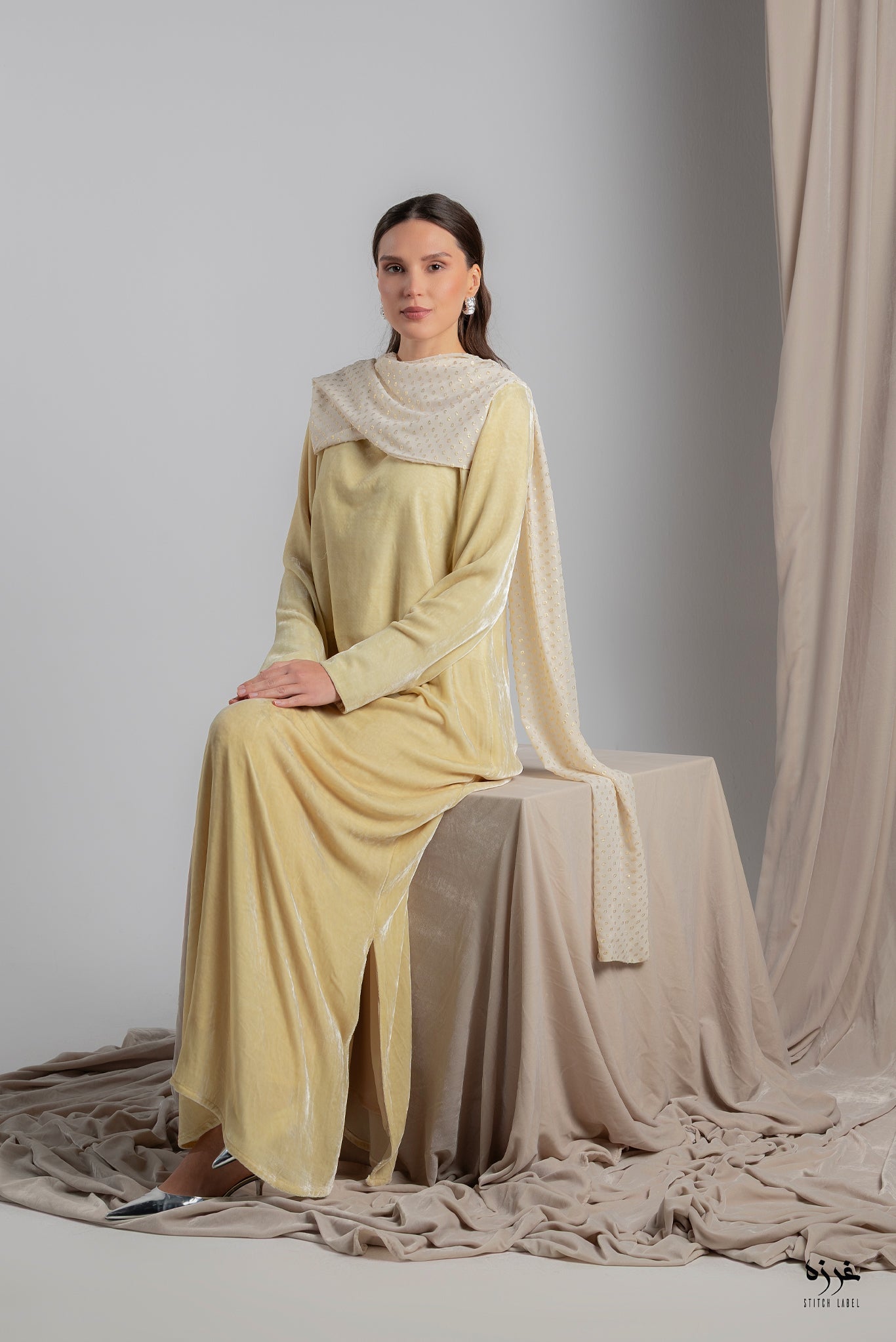 AW25STIT653 DRESS - STITCH LABEL - MIRA Y MANO