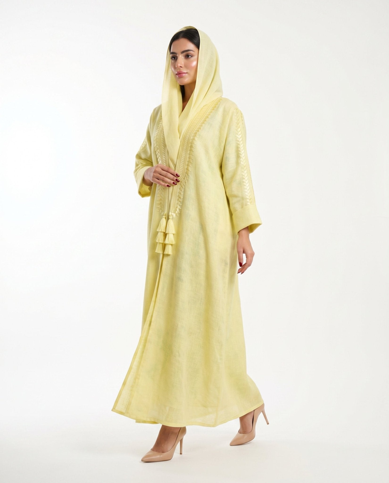 FG 601 - YL ABAYA - STYLE HAUTE COUTURE - MIRA Y MANO