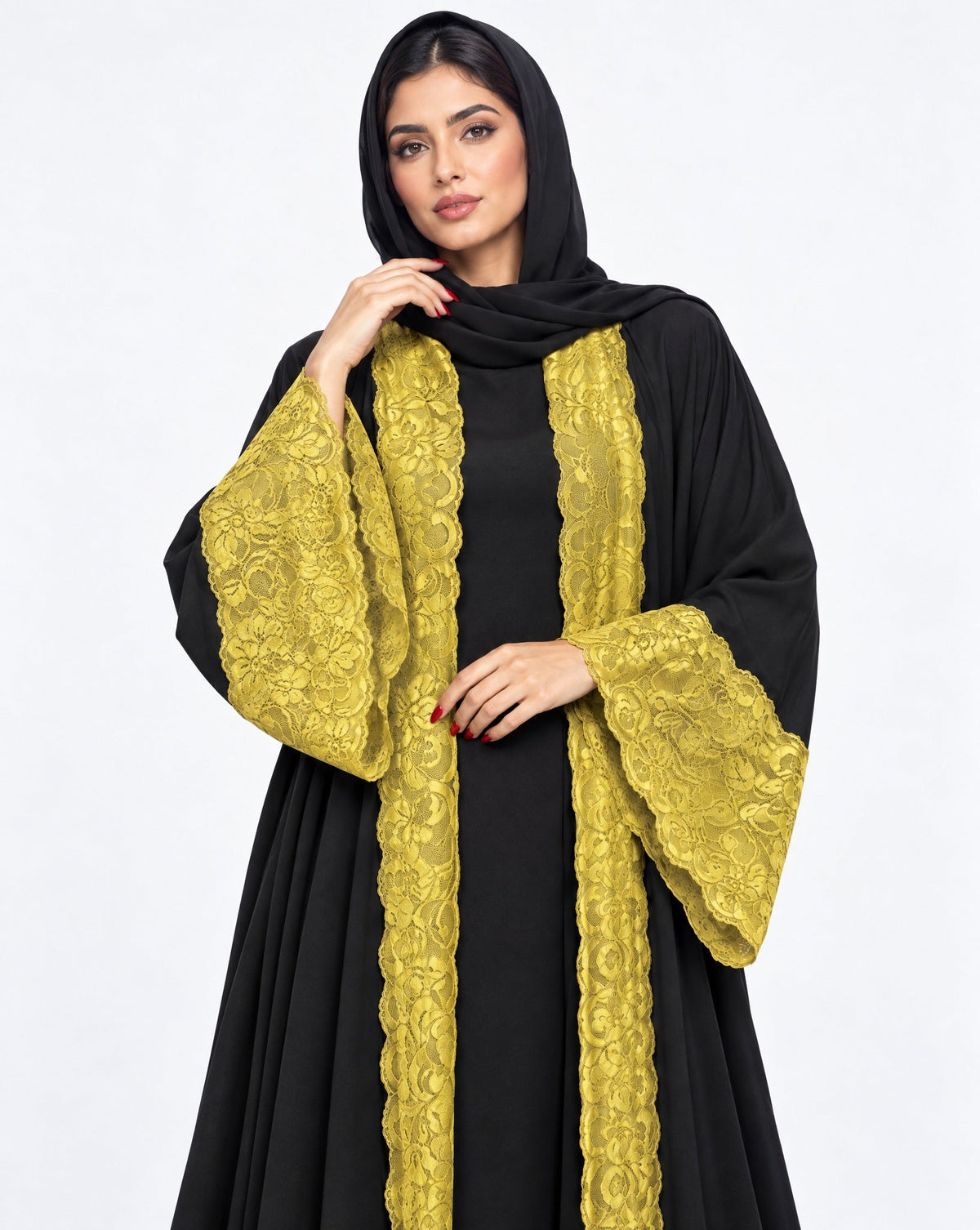 540SU-C-BK ABAYA - SUZAN MUZAFFAR - MIRA Y MANO