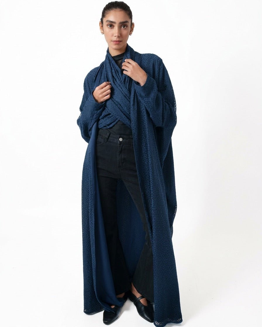SCATTERED-NV ABAYA - TEAL - MIRA Y MANO