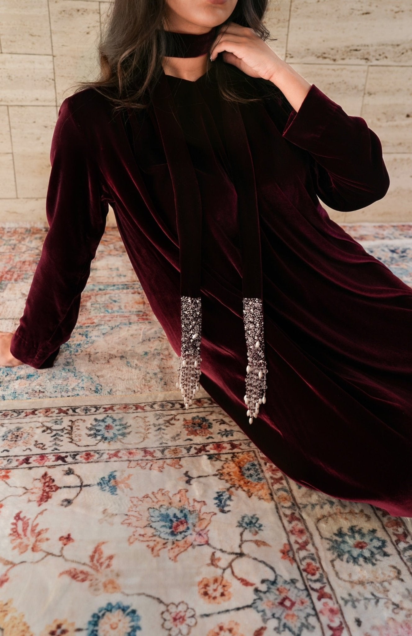 VELVET DUSK - MR KAFTAN - TEAL - MIRA Y MANO