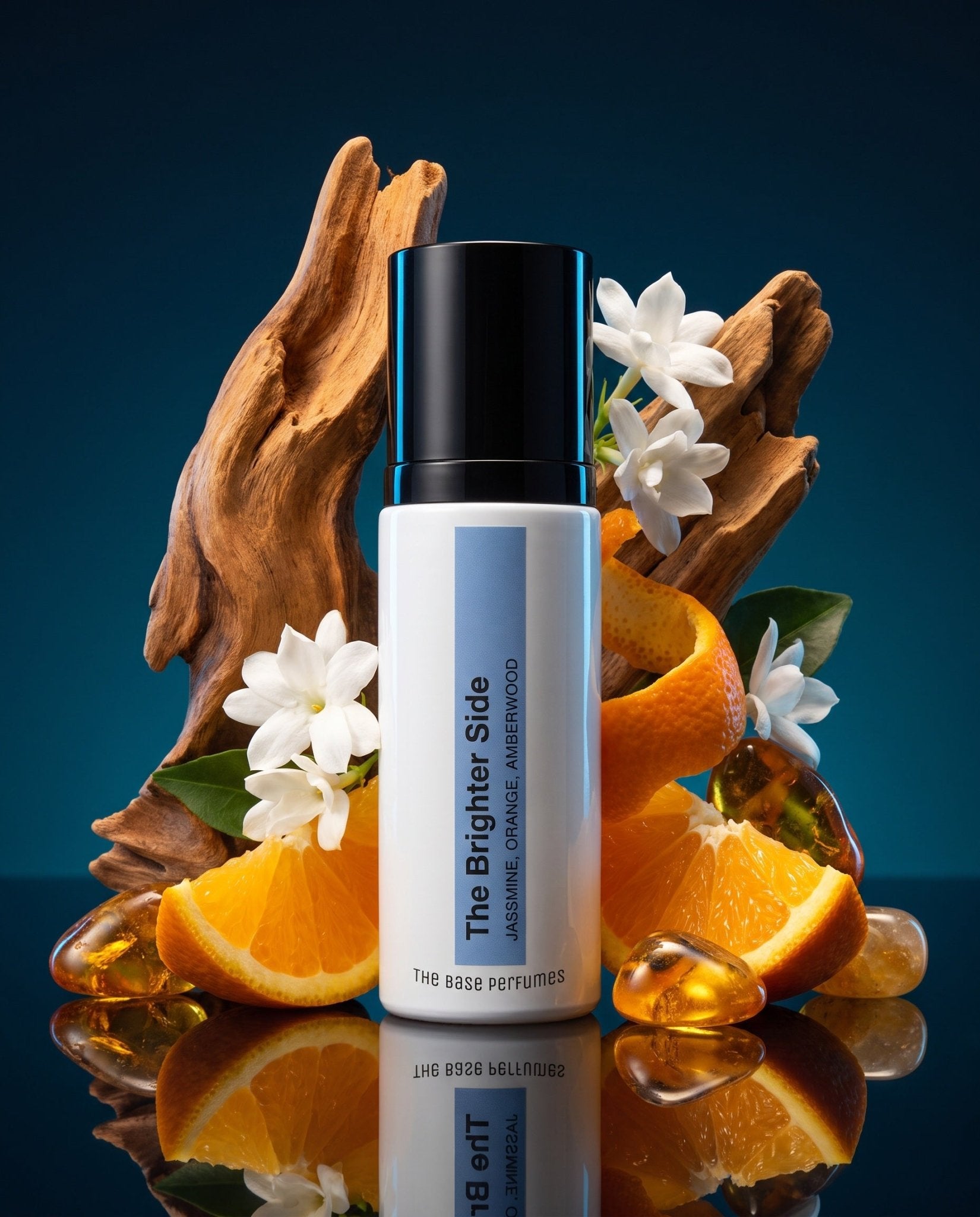 The Brighter Side Perfume – Jasmine Orange Amber - THE BASE PERFUMES - MIRA Y MANO