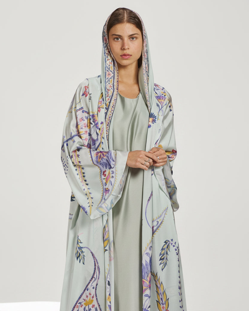 RAMADAN25LOOKA18 ABAYA - THE ORPHIC - MIRA Y MANO
