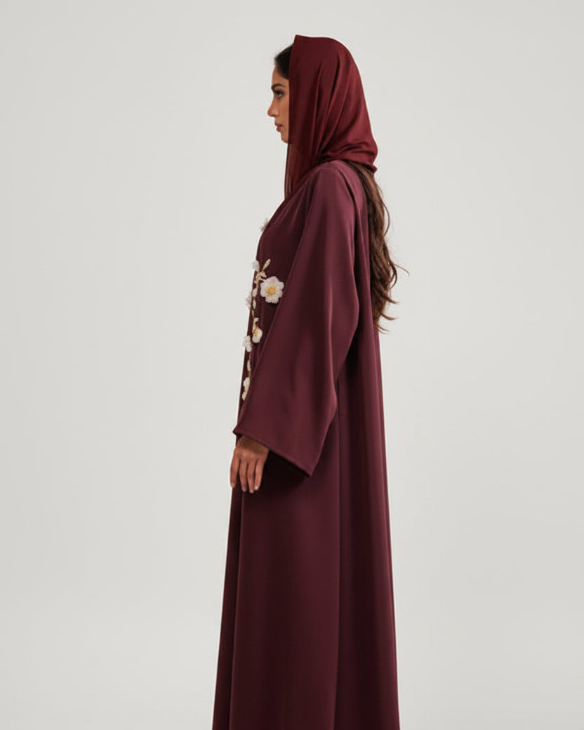 RAMADAN26LOOK04 ABAYA - THE ORPHIC - MIRA Y MANO
