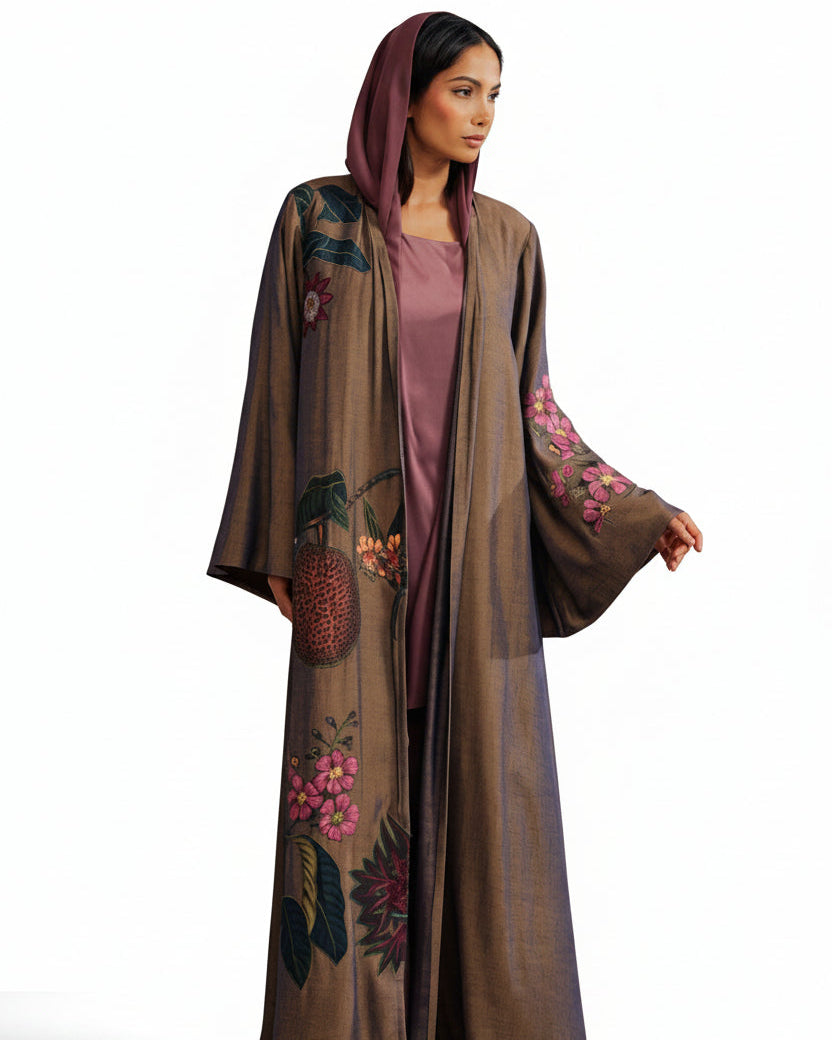 RAMADAN26LOOK09 ABAYA - THE ORPHIC - MIRA Y MANO