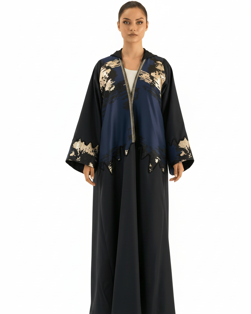 WINTER25LOOKA08 ABAYA - THE ORPHIC - MIRA Y MANO