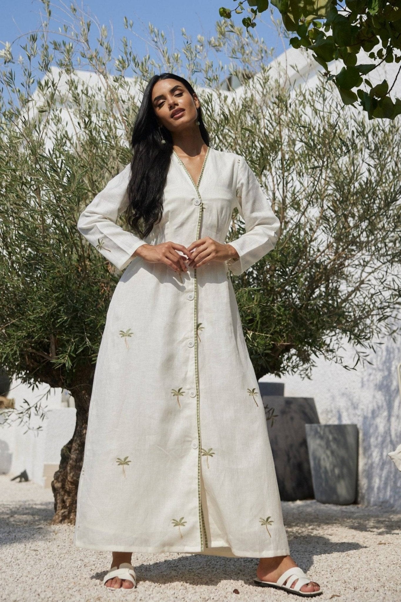 PALM PARADISE DRESS - THE UNTITLED PROJECT - MIRA Y MANO