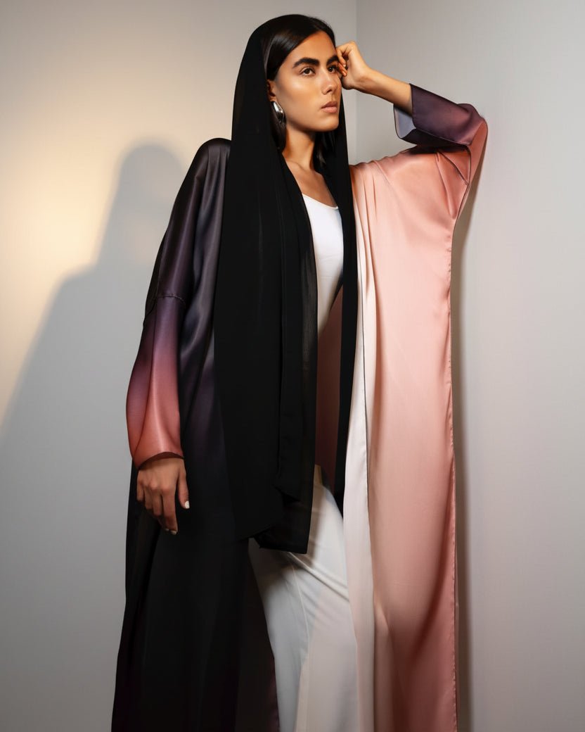 OMBRE PINK ABAYA - THHABAH - MIRA Y MANO