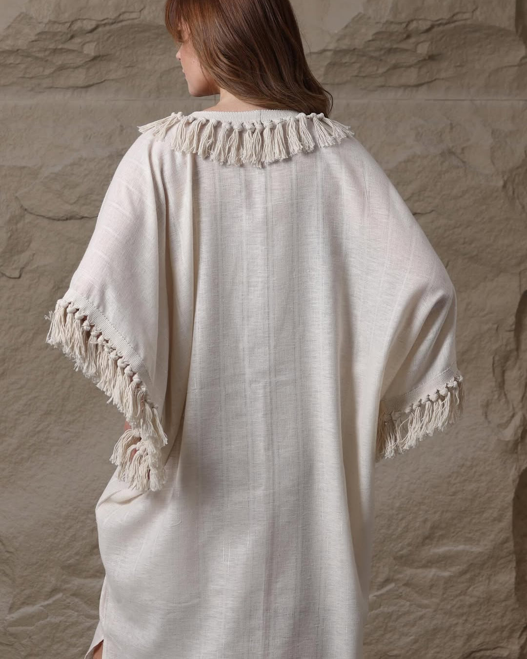 S25ZAY070 - BEI DRESS - ZAYLOONA - MIRA Y MANO