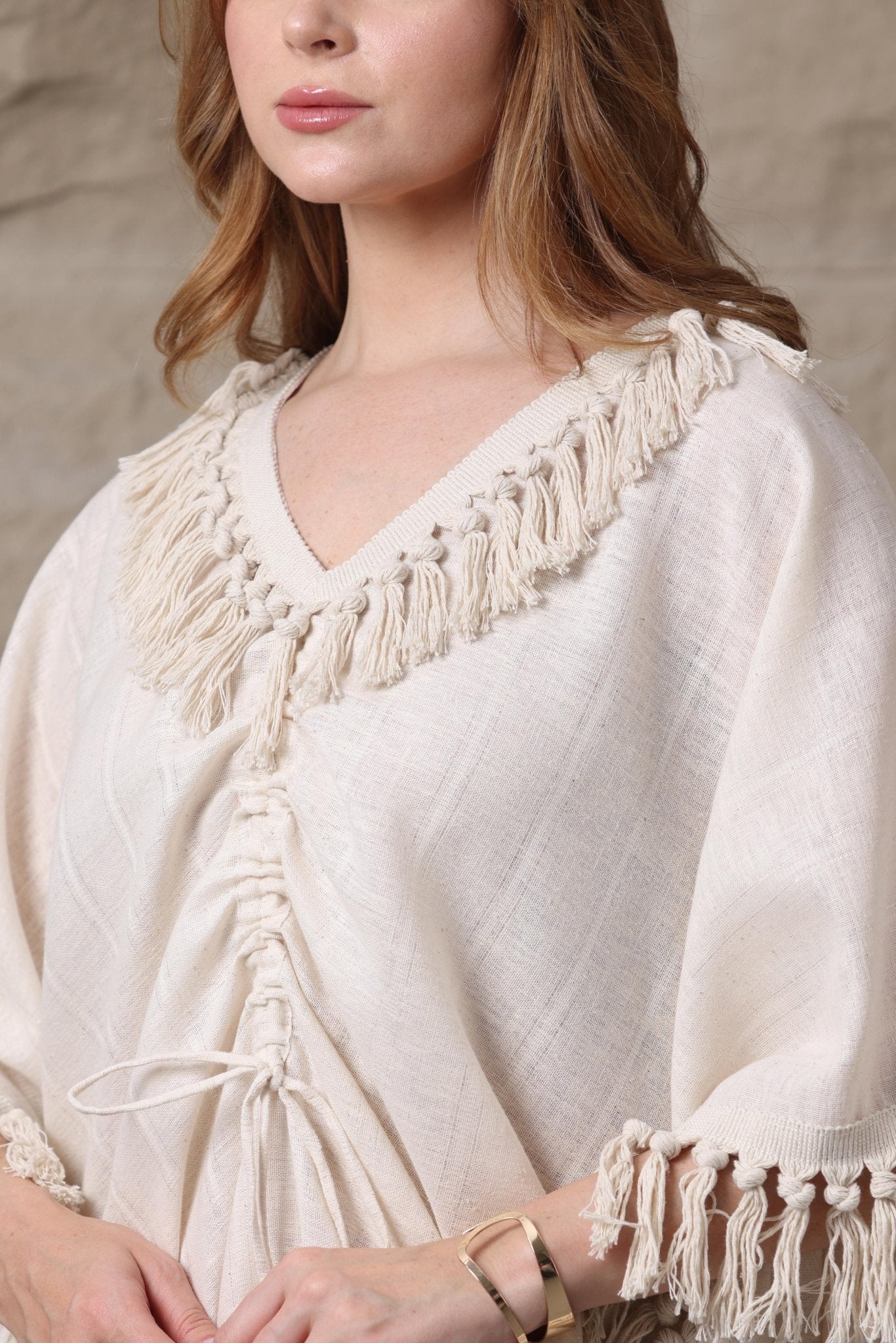 S25ZAY070 - BEI DRESS - ZAYLOONA - MIRA Y MANO