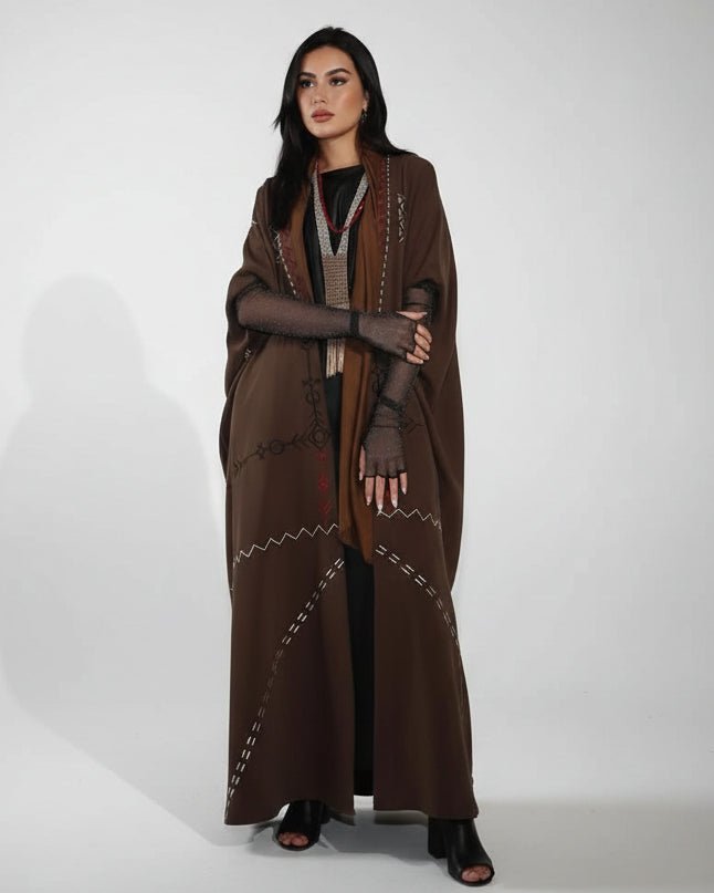 MUSE BROWN ABAYA - ZIYA - MIRA Y MANO