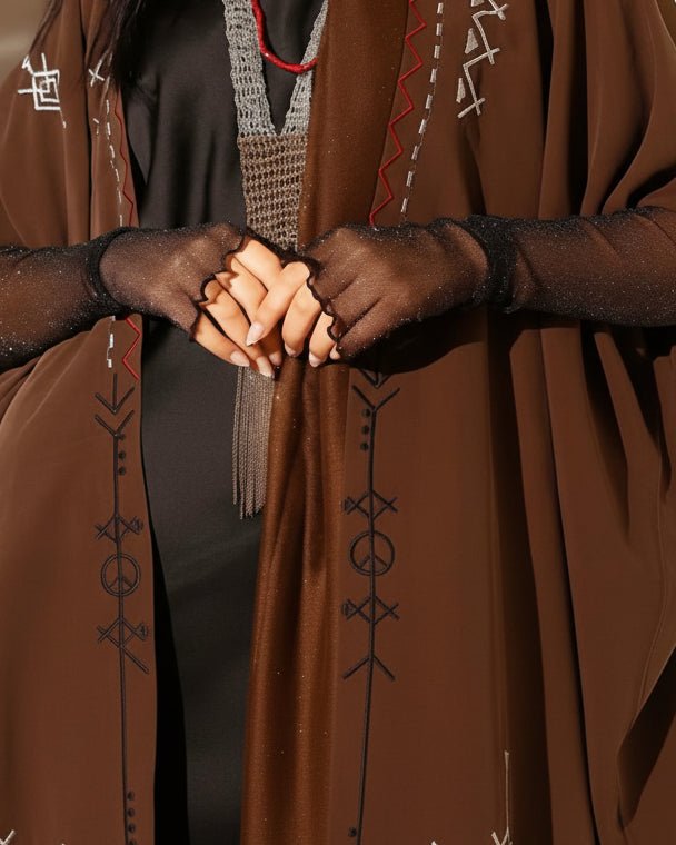 MUSE BROWN ABAYA - ZIYA - MIRA Y MANO