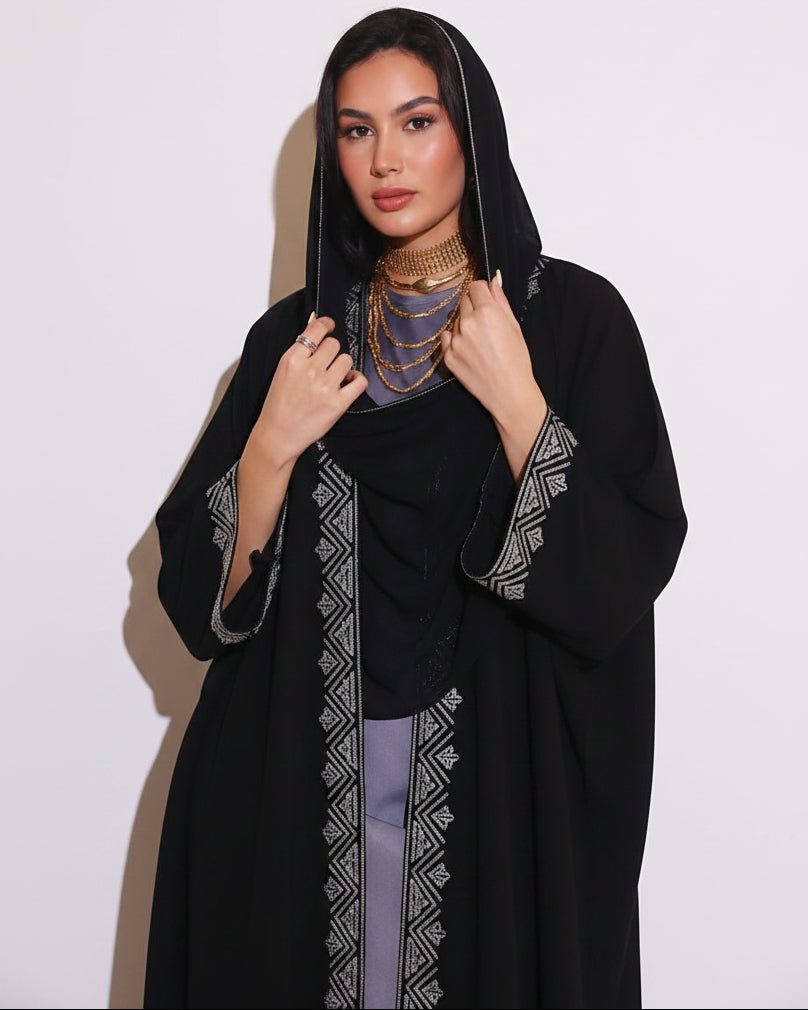 NAJD BLACK ABAYA - ZIYA - MIRA Y MANO