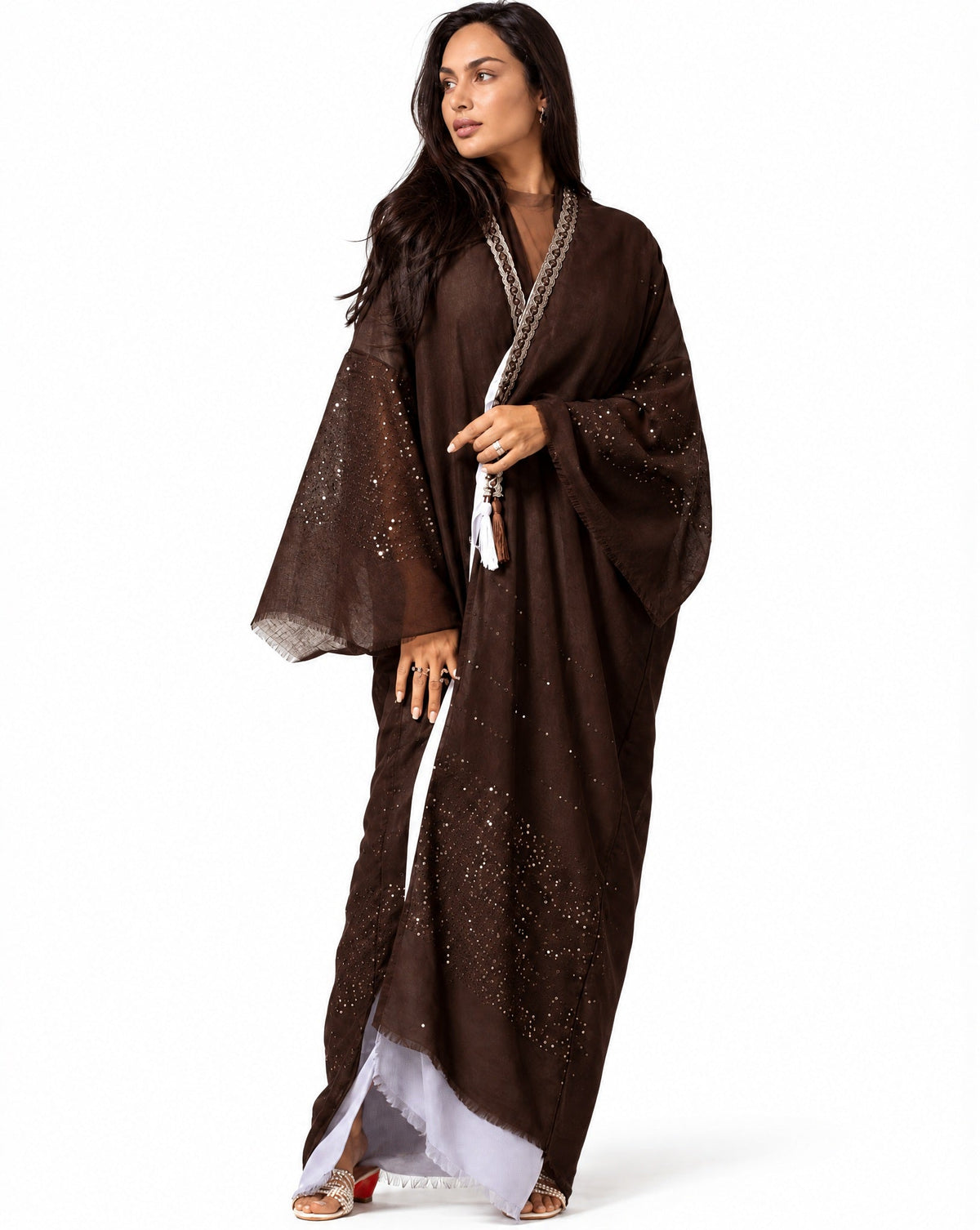 Sepia – Brown Cotton Abaya - ZIYA - MIRA Y MANO