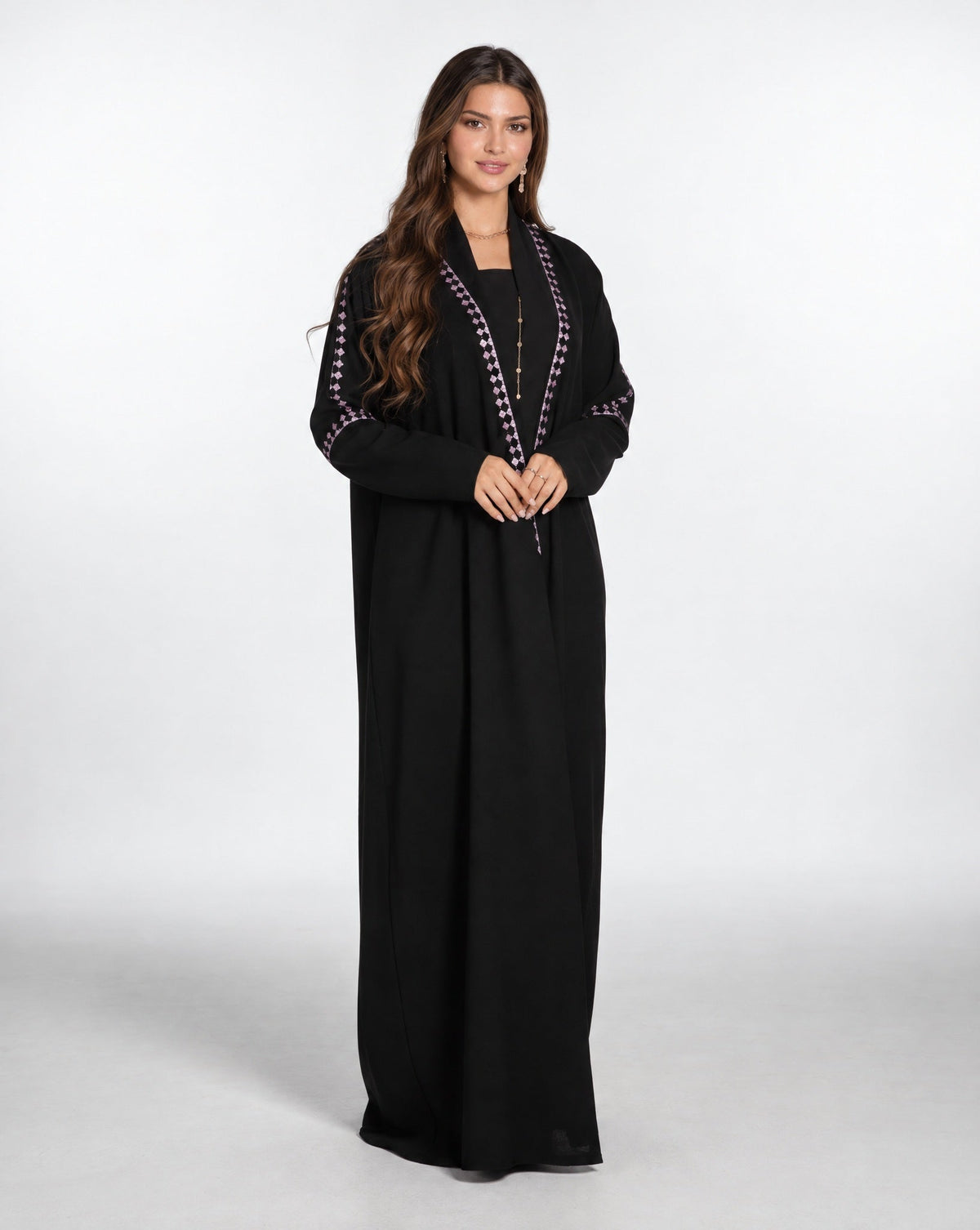 Tria – Black Crepe Abaya - ZIYA - MIRA Y MANO