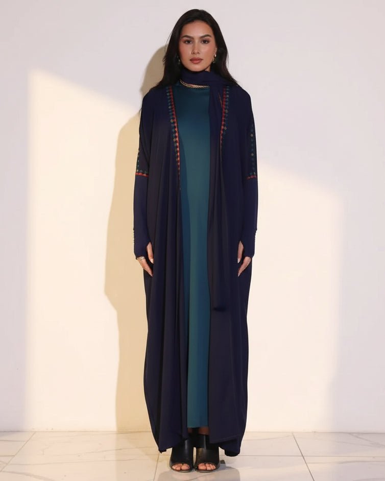 Z-TRI-NVY ABAYA - ZIYA - MIRA Y MANO